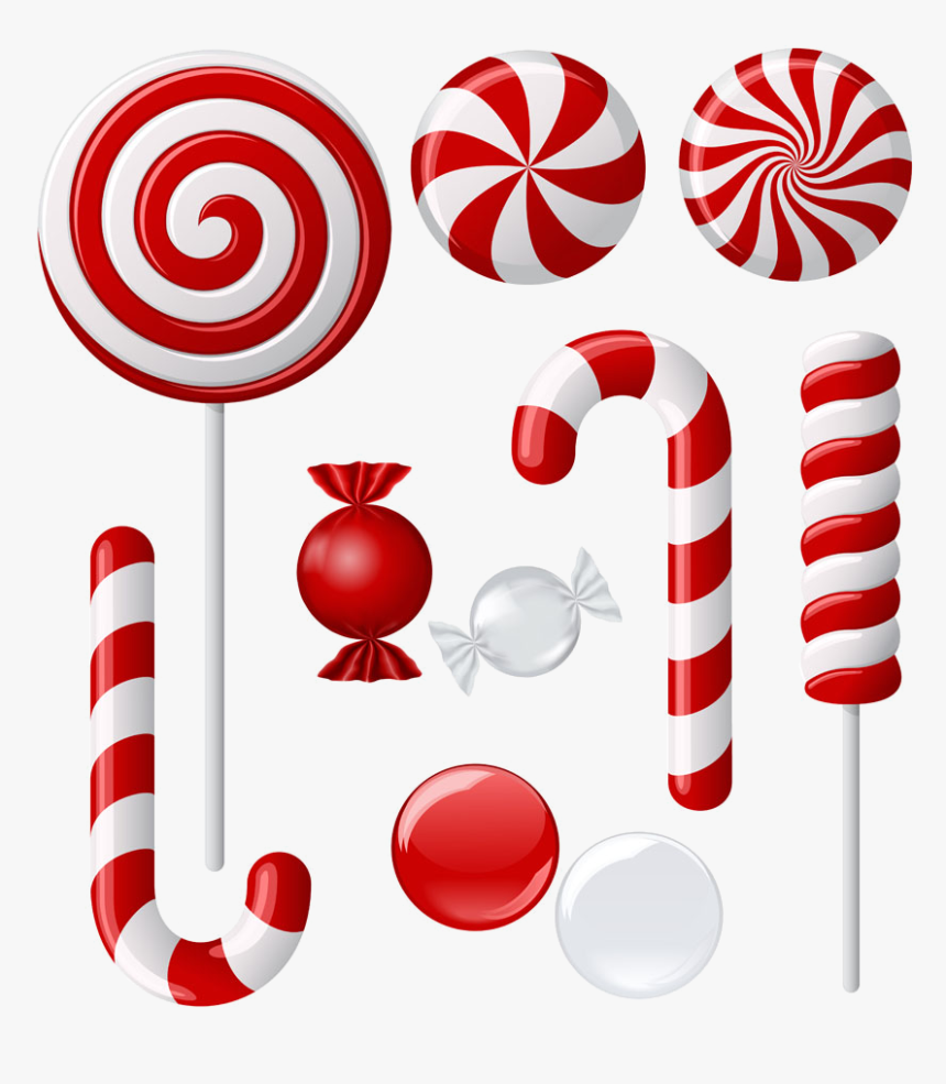 Revealing Cartoon Candy Canes Cane Lollipop Clip Art - Cartoon Candy Cane Lollipop, HD Png Download