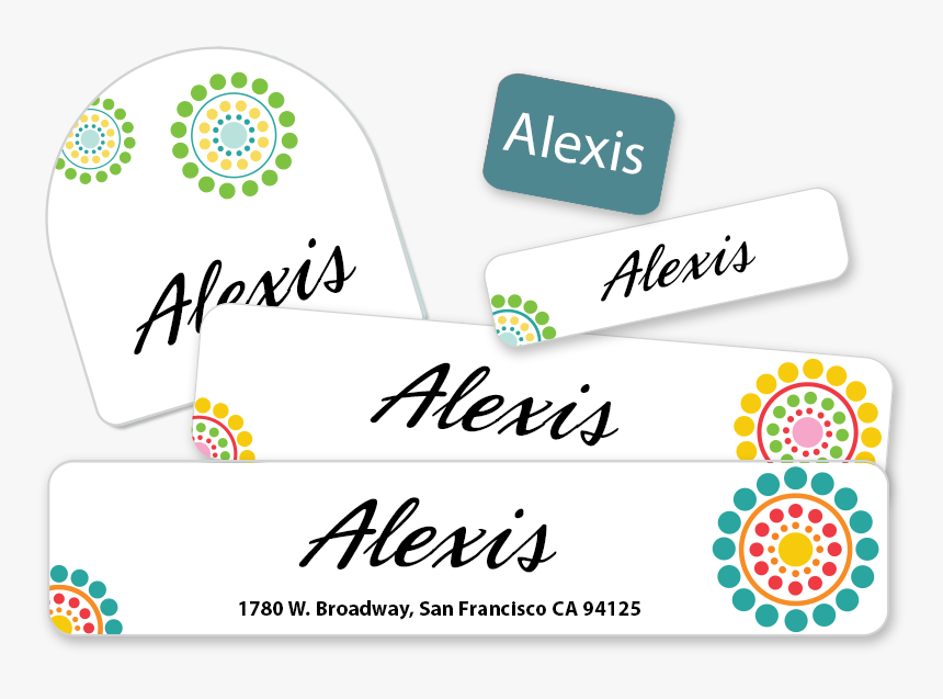 Modern Circle Dots Camp Labels - Native American Necklace Png, Transparent Png