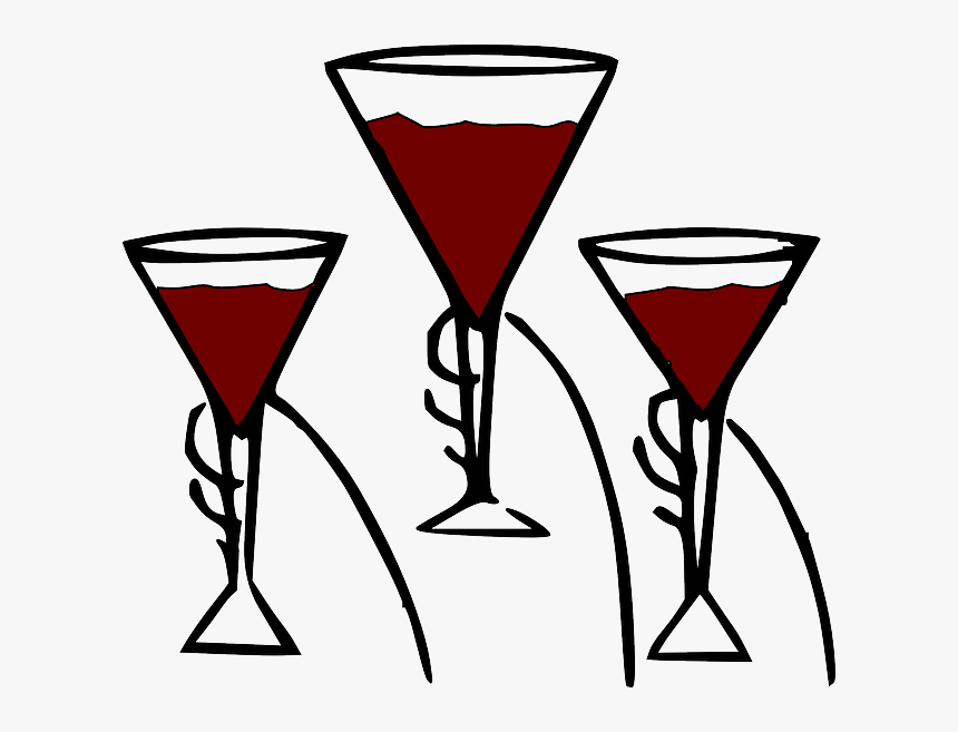 Hand Painted Transparent Glass, Hand, Halo, Red Wine - Clipart Red Wine, HD Png Download