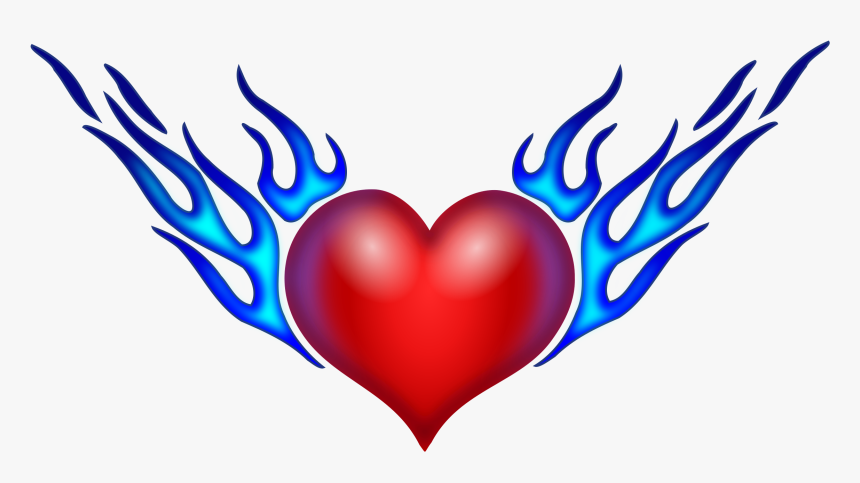 Burning Icons Png Free - Draw A Heart On Fire, Transparent Png