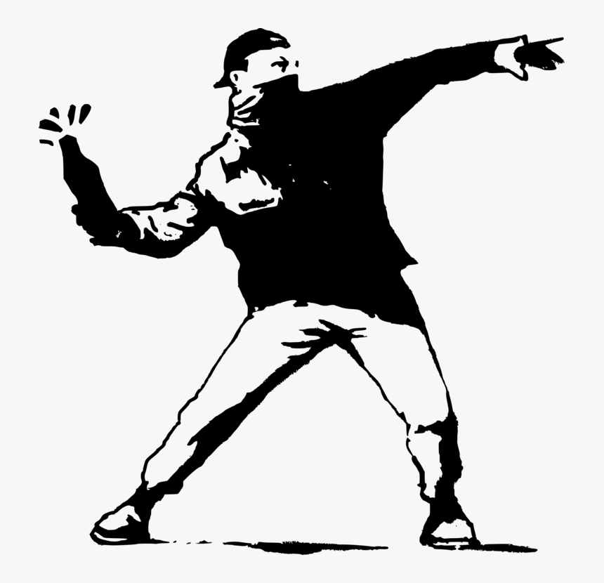 Transparent Hip Hop Clipart - Man Throwing Molotov Cocktail, HD Png Download