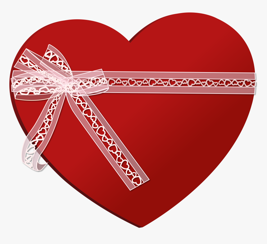 Clip Art Heart Ribbon Png, Transparent Png