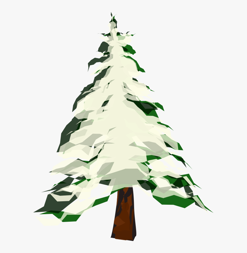 Clipart Tree Snow - Trees With Snow Clipart, HD Png Download