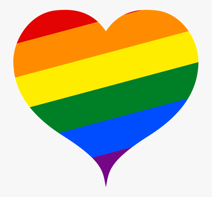 Gay Flag Heart, HD Png Download
