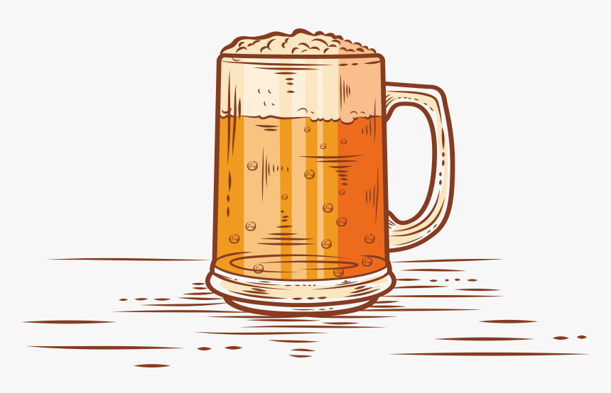 Drawn Beer Beer Cup Drawing Beer Mug Transparent, HD Png Download
