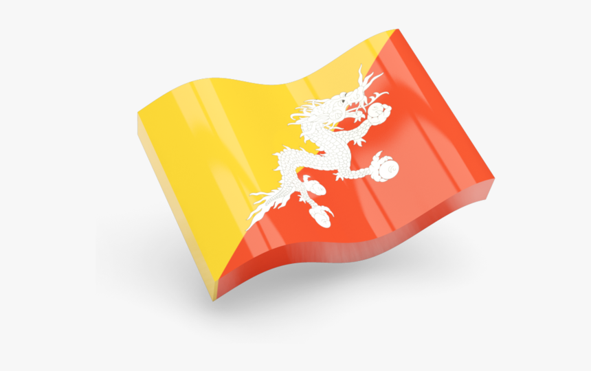 Glossy Wave Icon - Bhutan Flag Icon Png, Transparent Png