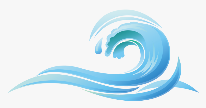 Wave Material Picture Png Download - Ola De Agua Vector, Transparent Png