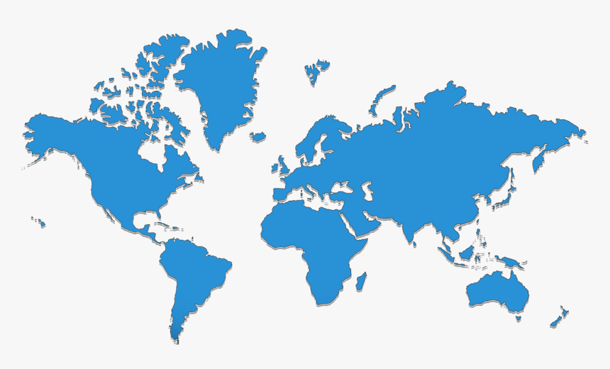 World-map - World Map Blank Green, HD Png Download