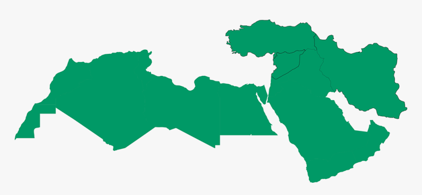 Clip Black And White North Middle - Middle East Map Vector, HD Png Download