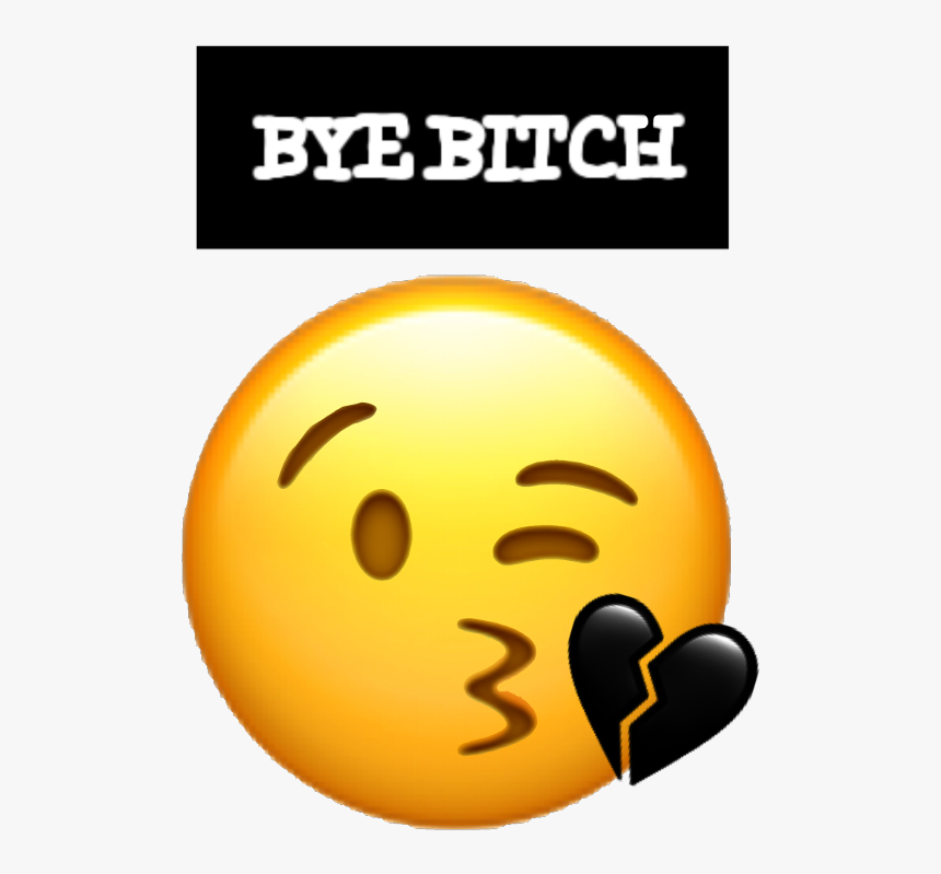 #emoji #kiss #love #broken #brokenheart #bye #bitch - Smiley, HD Png Download