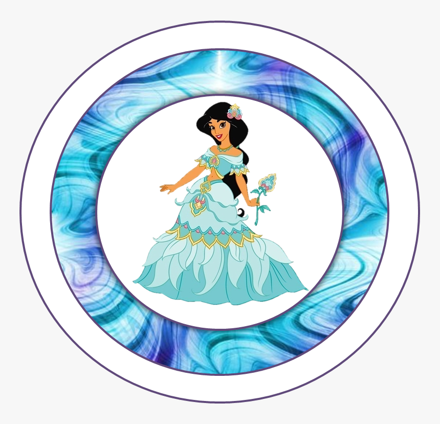 Toppers O Etiquetas De Jazmine Vestida De Princesa - Black And White Backgrounds, HD Png Download