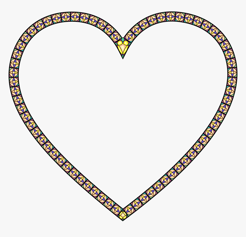 Stained Glass Heart 2 Clip Arts - Clip Art, HD Png Download