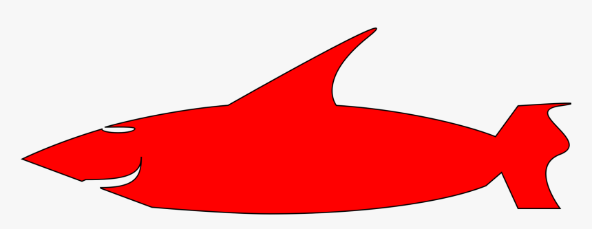 Shark Clipart Red - Red Shark Clipart, HD Png Download