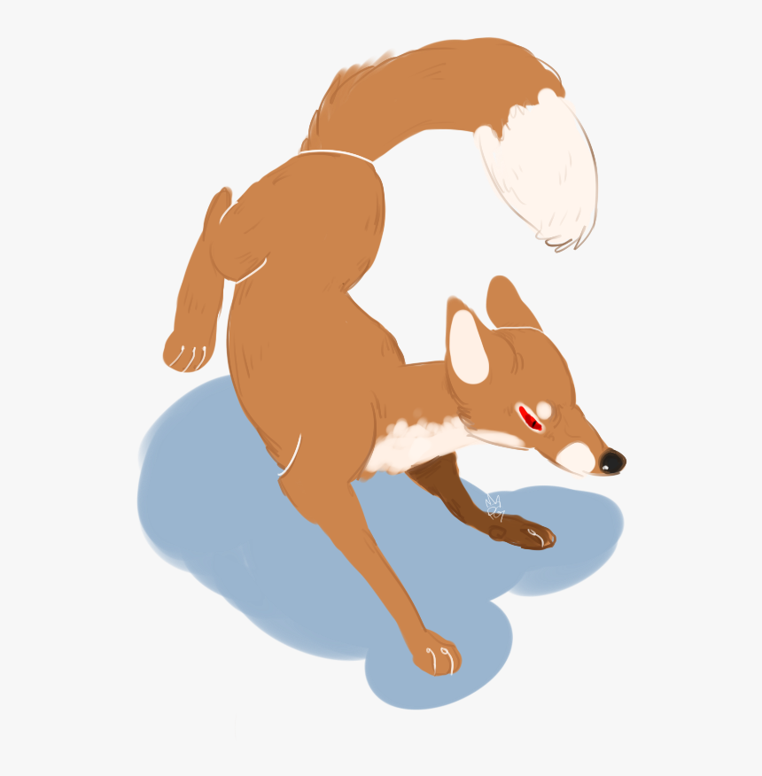 Lineless Fox - Illustration, HD Png Download