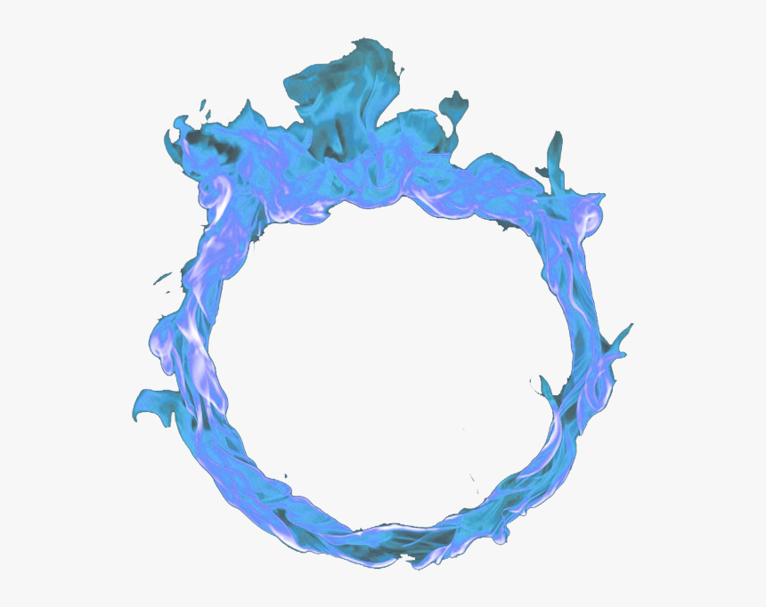 Circle Blue Fire Png - Blue Png Background Fire, Transparent Png