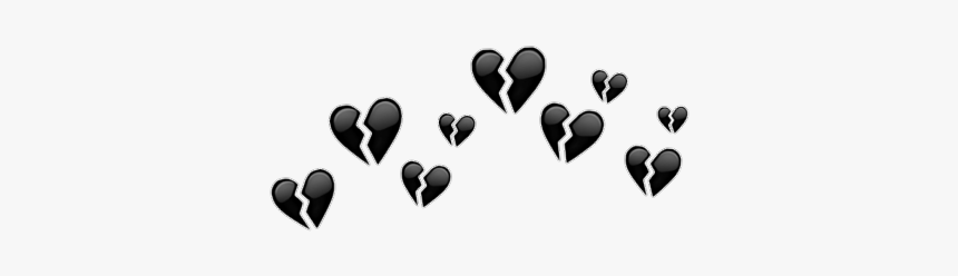#black #beutiful #sad #sadness #broken #brokenhearts - Heart, HD Png Download