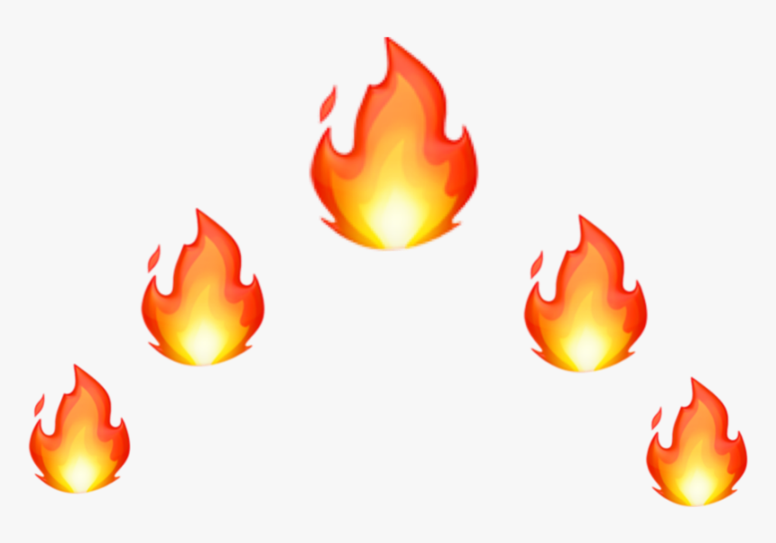 #fire #fireemoji #emoji #tumblr #crown #orange #yellow - Black Air Forces 2k20, HD Png Download