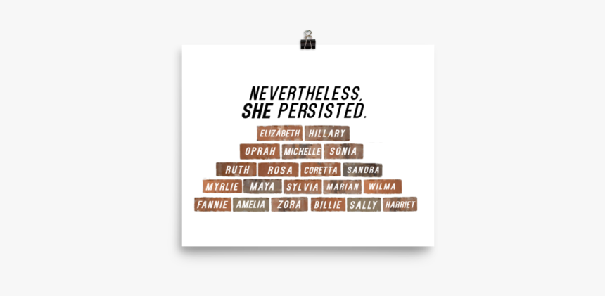 Nevertheless She Persisted Poster - Pug, HD Png Download