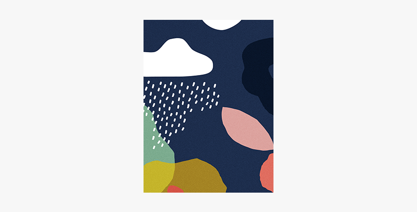 Blue Flower Abstract Poster Aviv - Polka Dot, HD Png Download