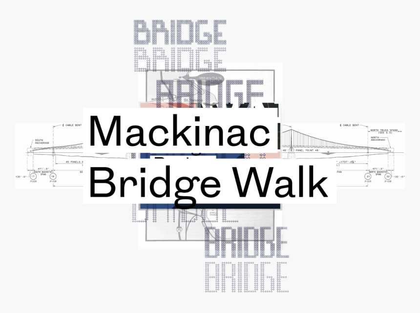 Mackinac Bridge Walk Poster - Calligraphy, HD Png Download