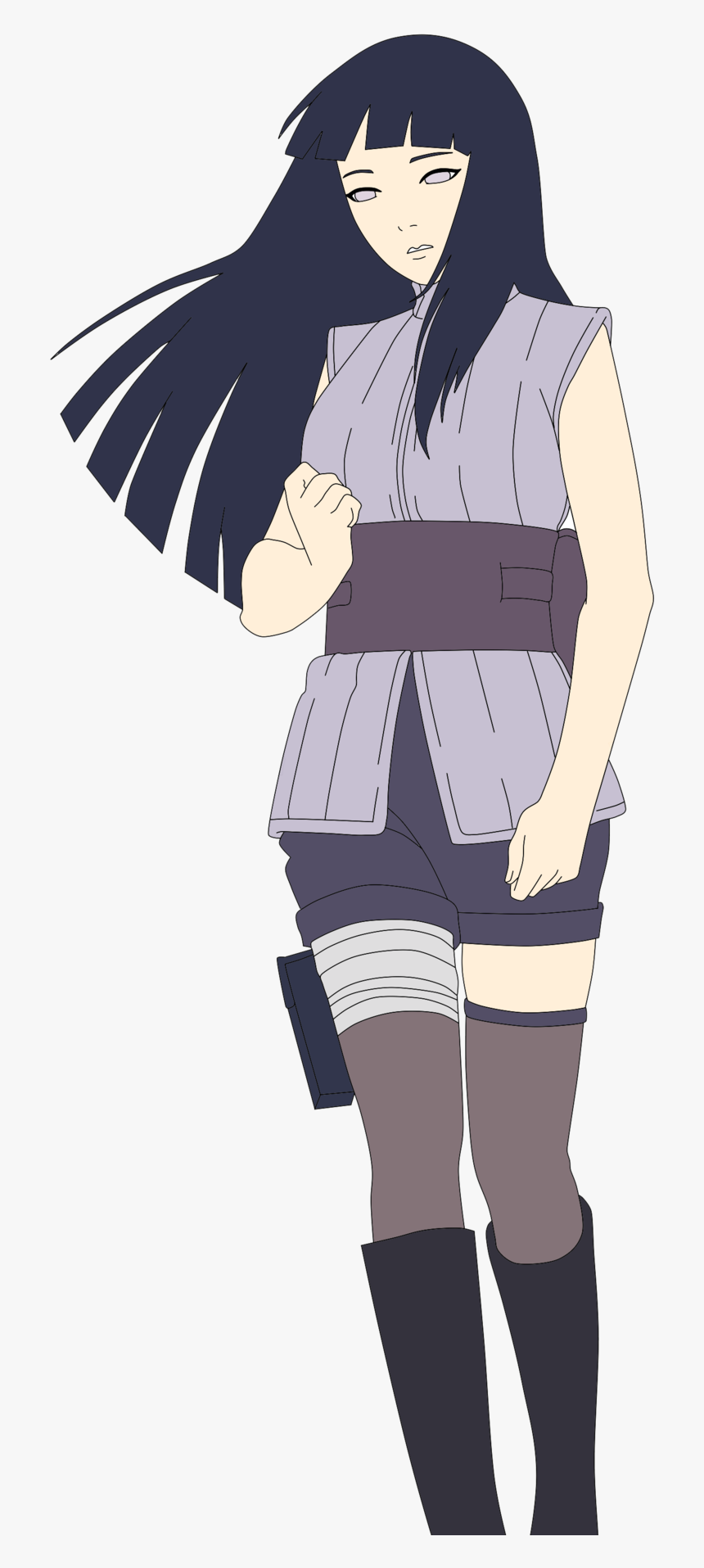 Hinata Drawing Anime - Hinata Hyuga Png, Transparent Png