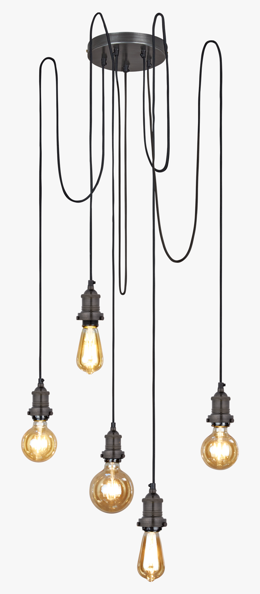 Industville Brooklyn 5 Wire Pendant, HD Png Download