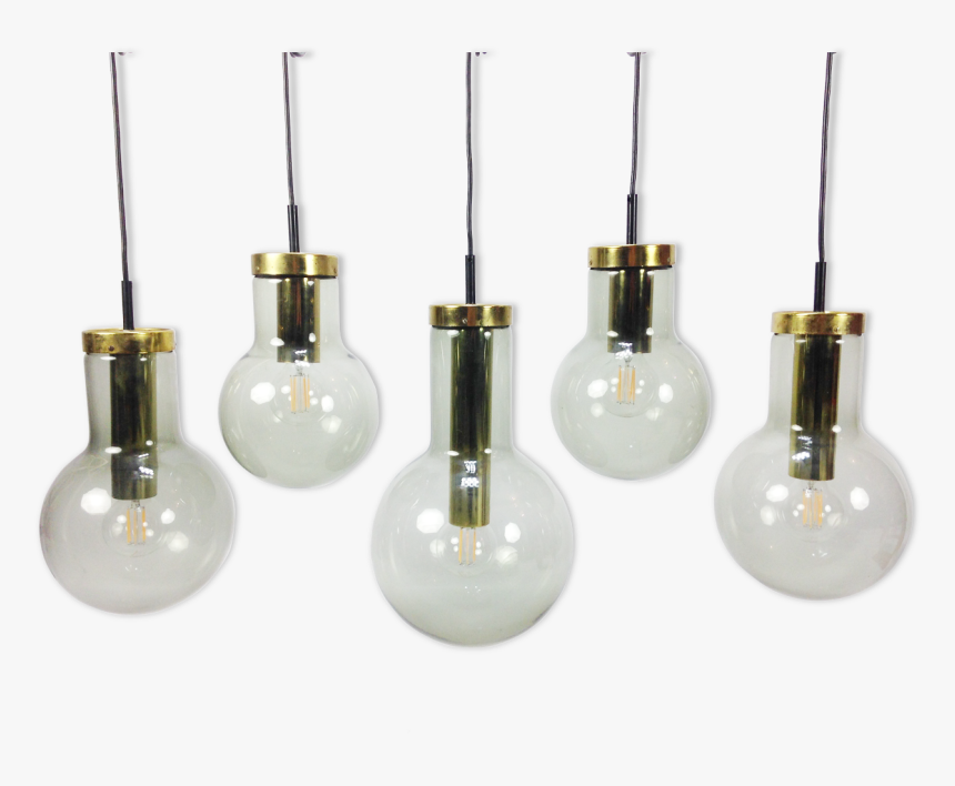 Set Of 5 Hanging Lamps From Raak, 1965 
 Src Https - Incandescent Light Bulb, HD Png Download
