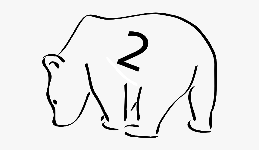 Clip Art At Clker - Polar Bear Drawing Standing, HD Png Download