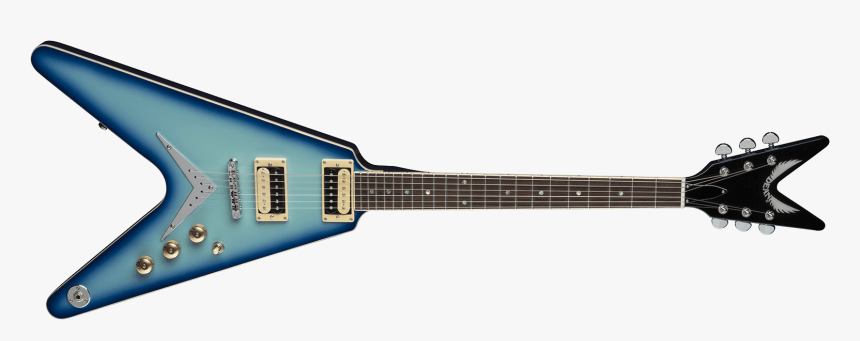 Transparent Blue Burst Png - Dean Guitar V Blue Burst, Png Download