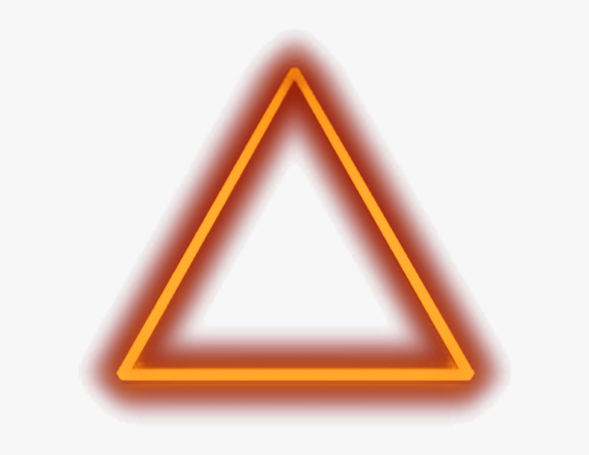 #neon #triangle - Neon Orange Transparent Triangle, HD Png Download