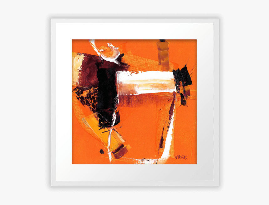 Orange And White - Modern Art, HD Png Download