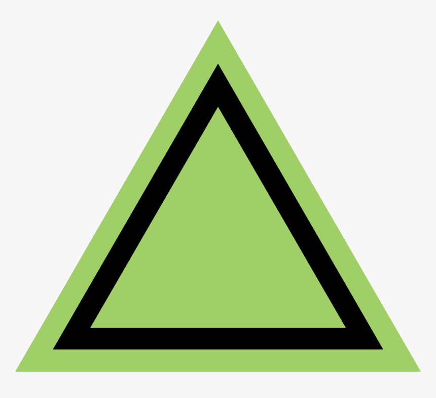 Png Green Triangle With Border, Transparent Png