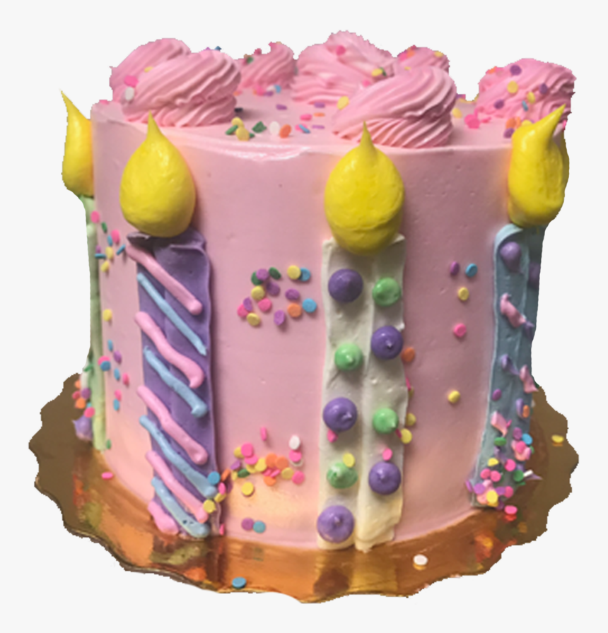 Pink Candle Cake - Kuchen, HD Png Download