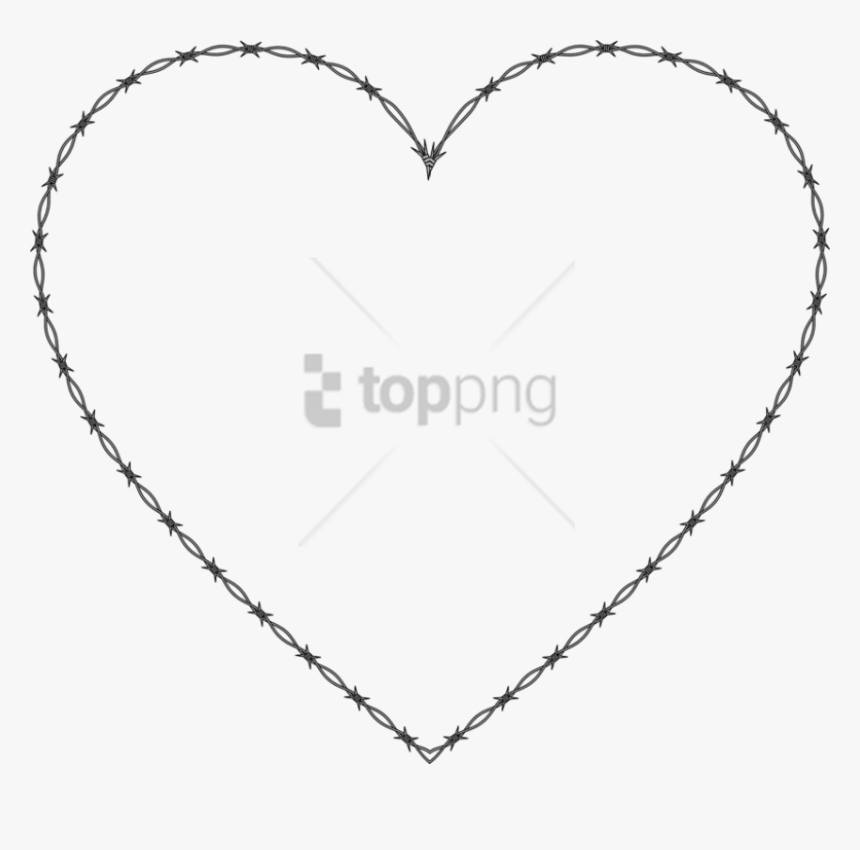 Heart Png Image With - Transparent Barbed Wire Heart Png, Png Download