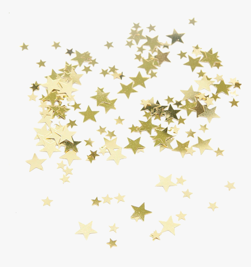 Confetti Clipart Gold Star - Gold Star Confetti Png, Transparent Png