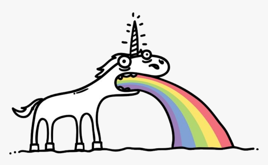 Transparent Open Books Clipart - Unicorn Puking Rainbow, HD Png Download