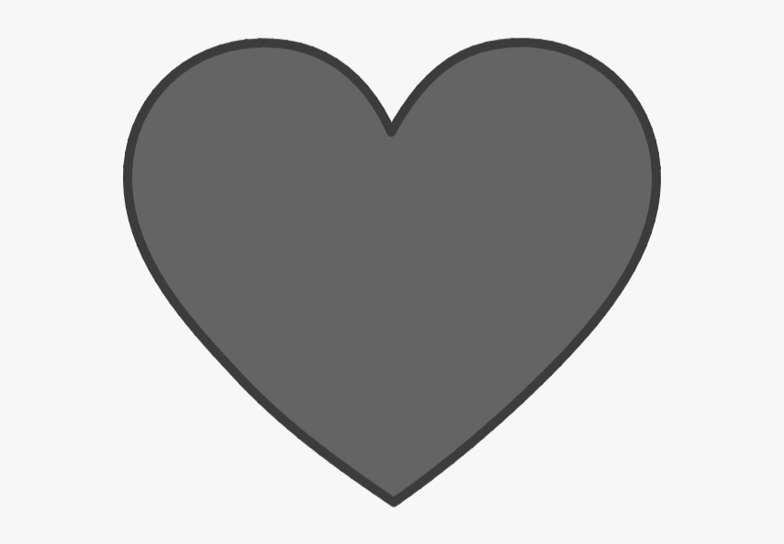 Black Heart Grey Background, HD Png Download