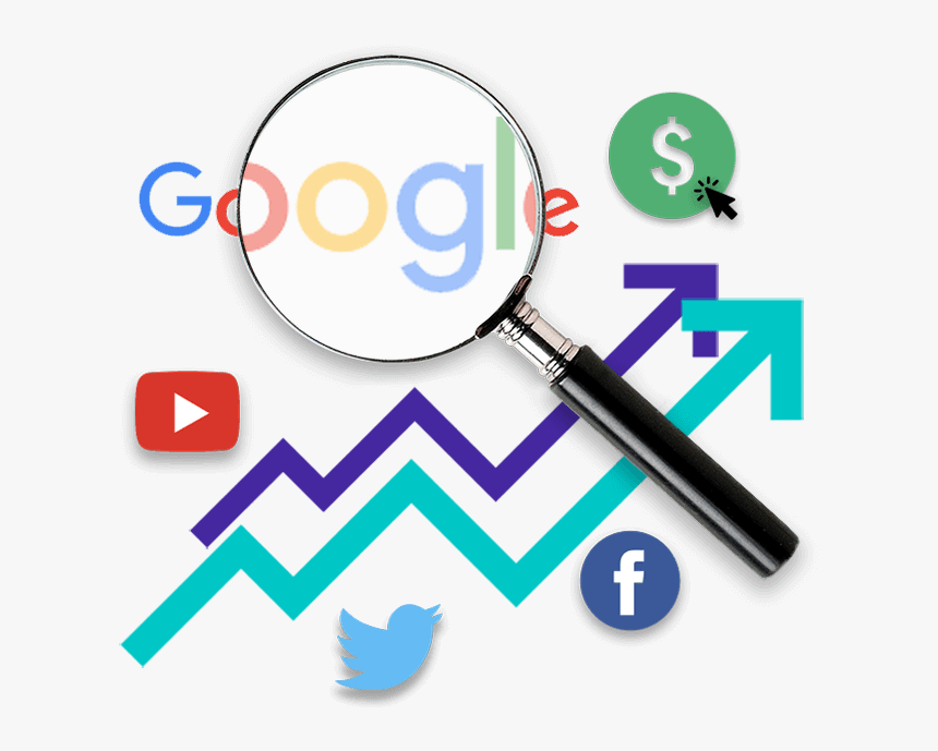 Online Marketing Services Magnifying Glass - Circle, HD Png Download