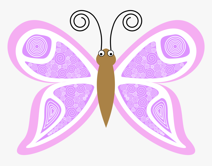 Clipart Butterfly Cartoon - Cartoon Images Of Flowers And Butterflies Single, HD Png Download