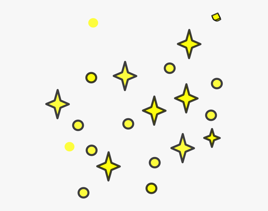 Stars Clip Art At - Starry Sky Clipart Black And White, HD Png Download