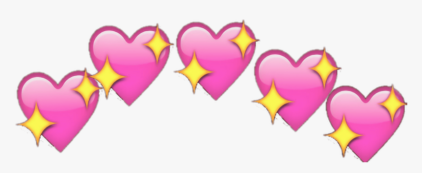 Png Edit Emoji Hearts Glitter - Png Heart Emoji Meme, Transparent Png