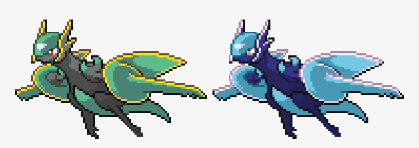 Rayquaza Transparent Blue - Pokemon Charizard X Rayquaza, HD Png Download
