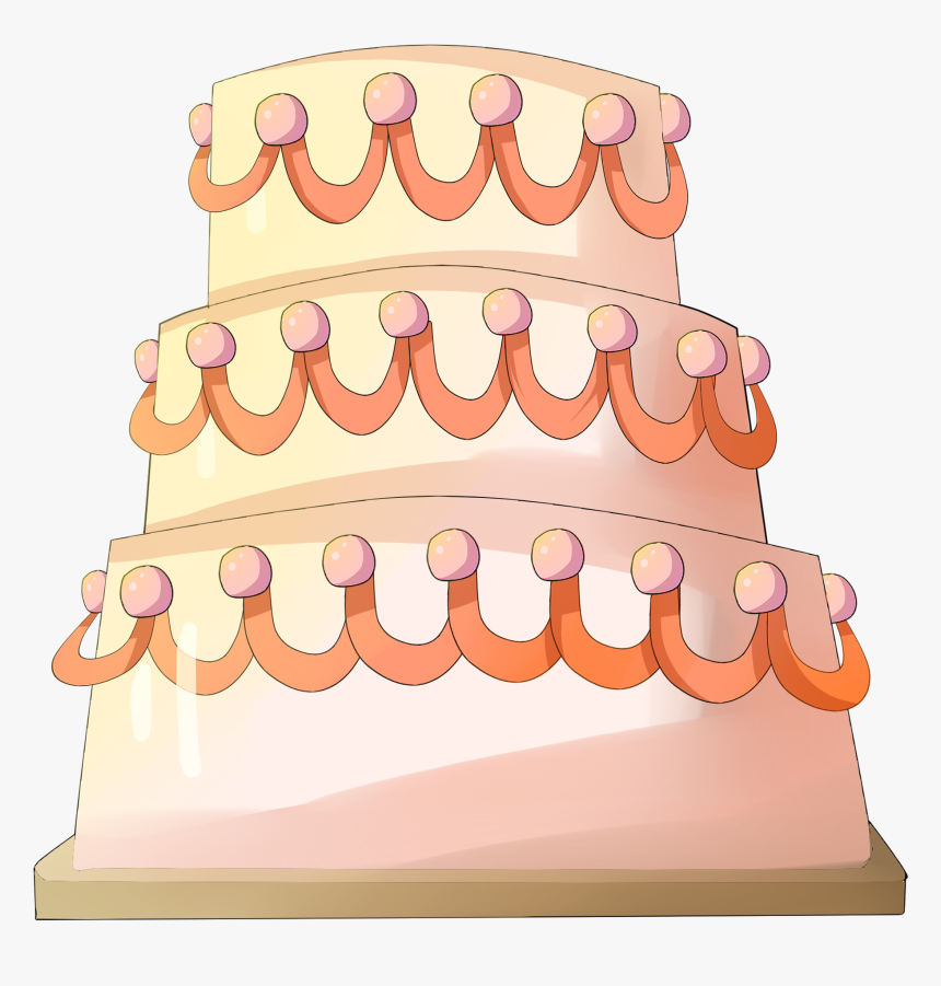 浪漫主题蛋糕手绘插画图片 - Cake, HD Png Download