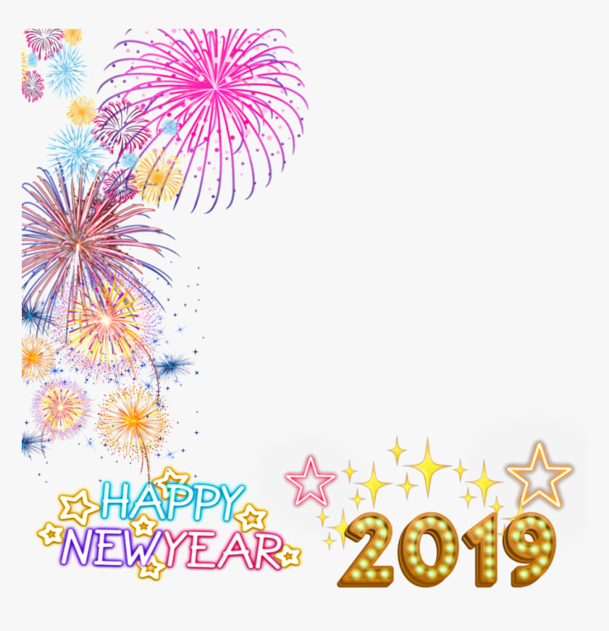 #moldura #molduras #happynewyear #felizano #2019 @jadyduh - Fireworks, HD Png Download
