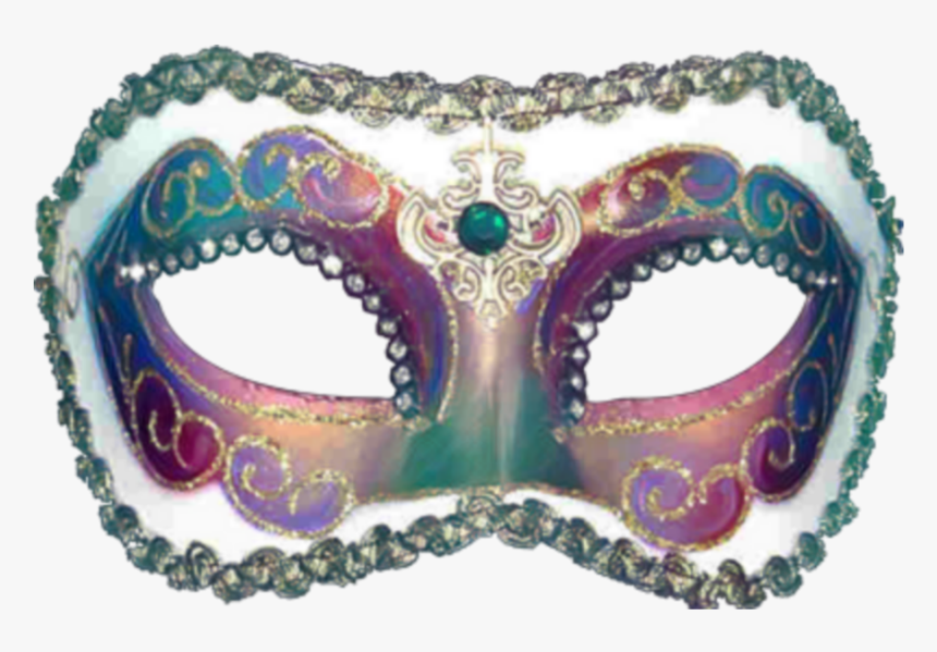 #beautiful #multicolored #carnival #parade #mask #feathers - Venetian Masks, HD Png Download