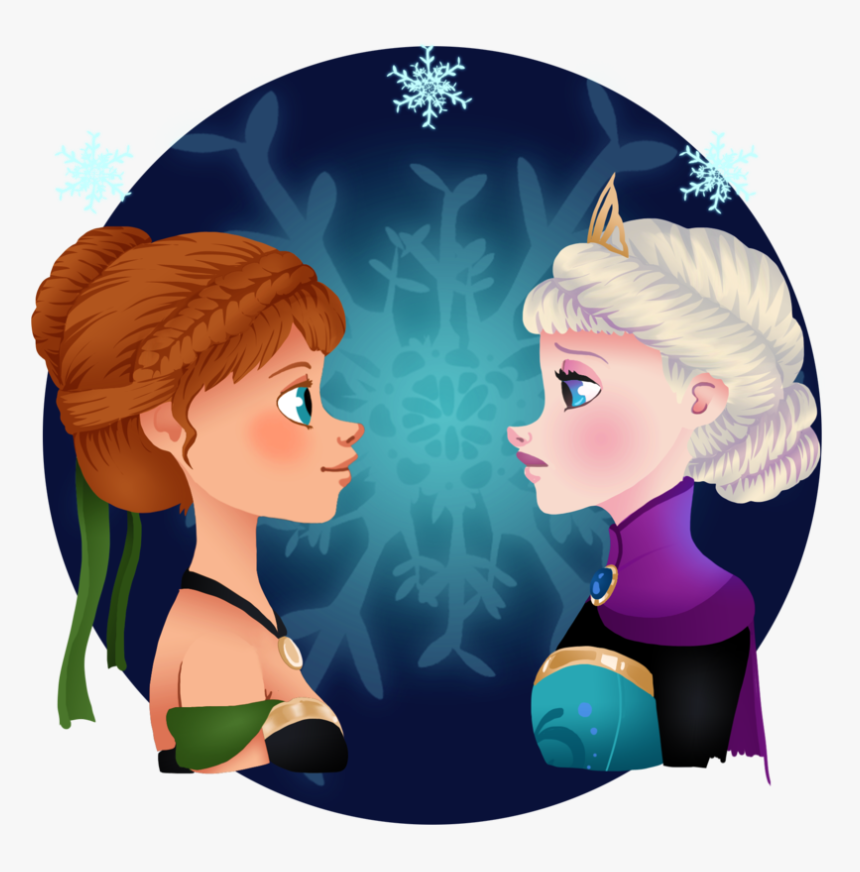 Elsa And Anna Drawing Cartoon, HD Png Download