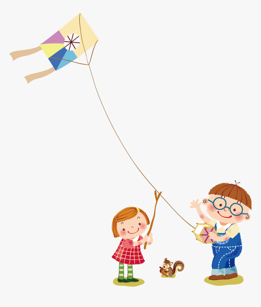 The Runner Child Children - Children Kite Flying Png, Transparent Png