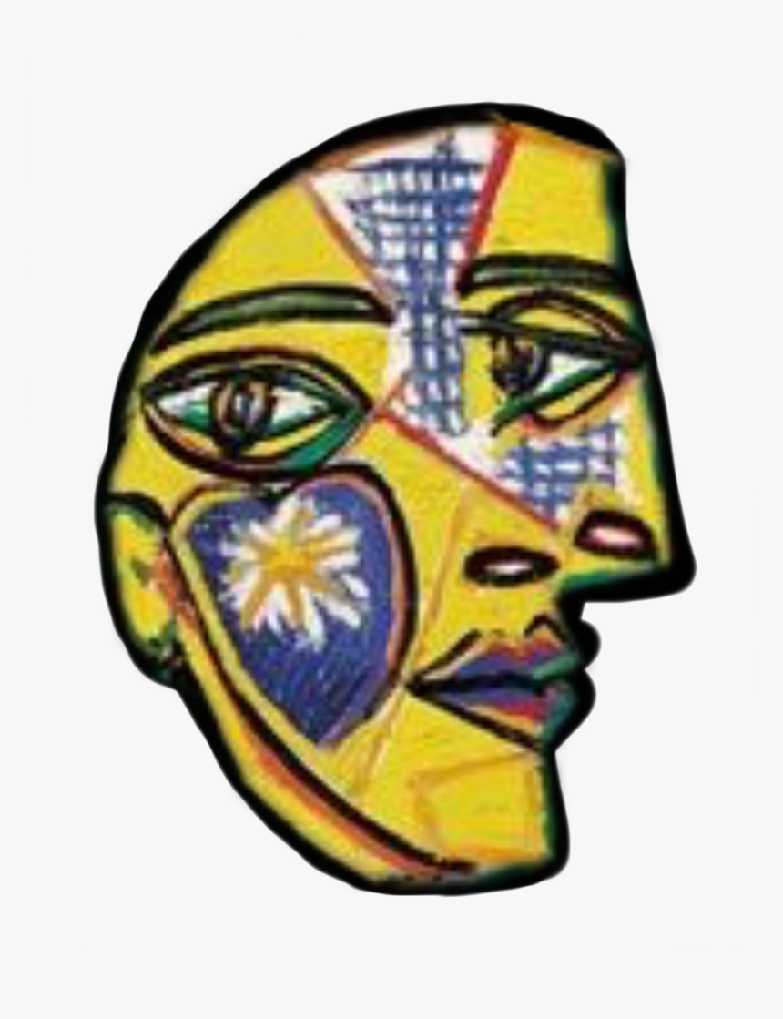Picassosticer Picasso Painting Mask Freetoedit - Dona Amb Barret I Coll De Pe, HD Png Download