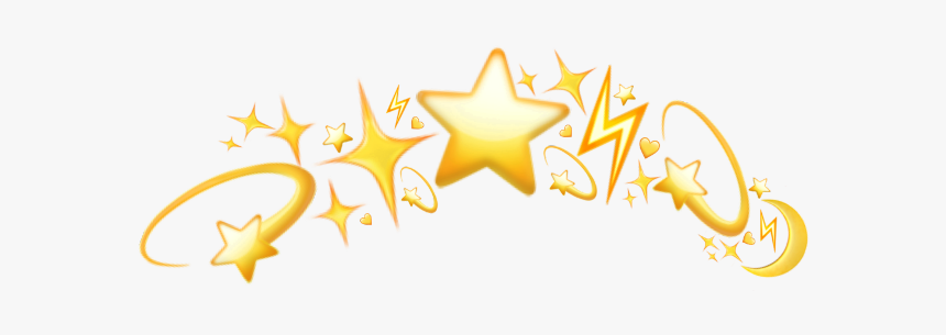 #emoji #emojicrown #stars #lightning #moon #crown #freetoedit - Moon Emoji Crown Png, Transparent Png