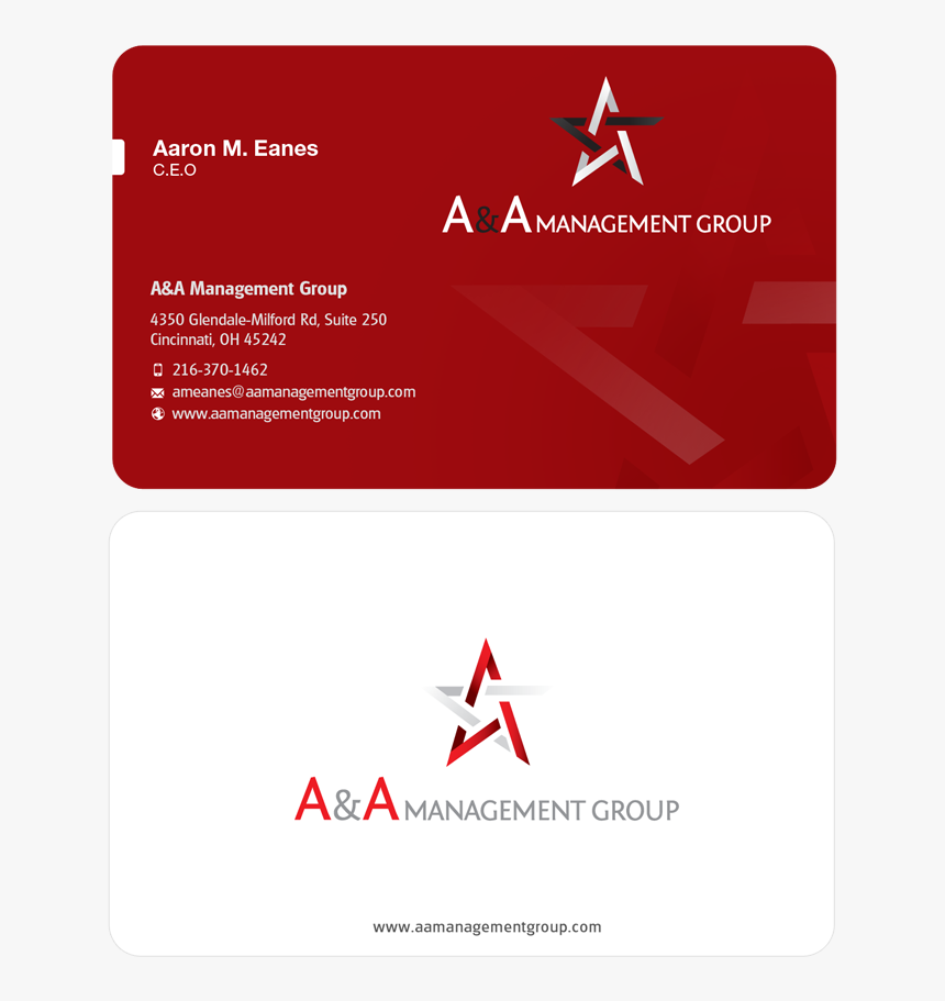 Business Card Design By Anxongdzong For A&a Management - Graphic Design, HD Png Download